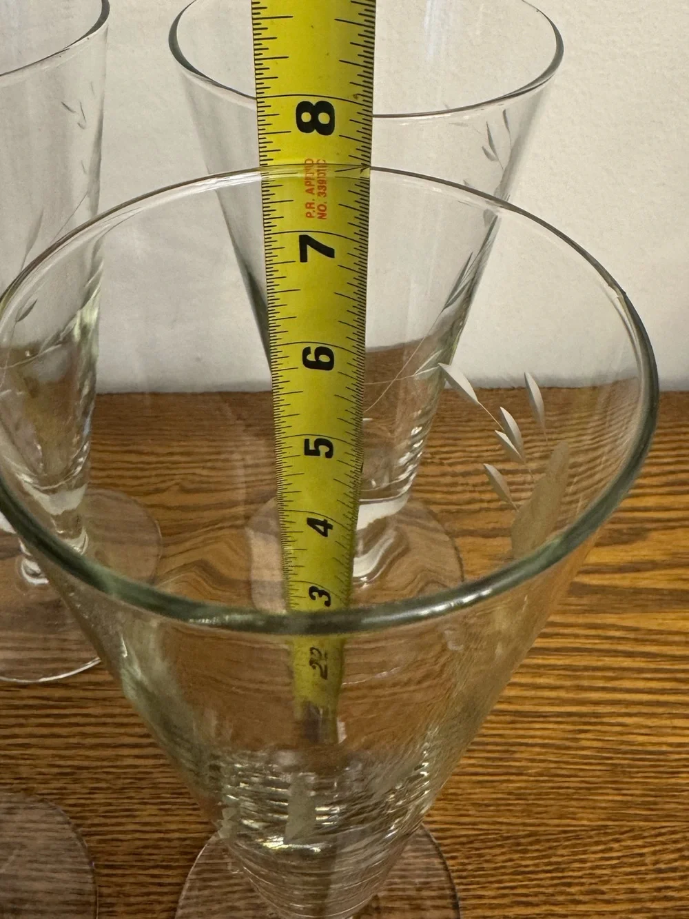 Vintage Princess House Heritage Crystal Pilsner Glasses - Set of 6 - EUC